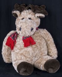 FAO SCHWARZ 36" Christmas Holiday MOOSE Reindeer Stuffed Plush HEAVY!